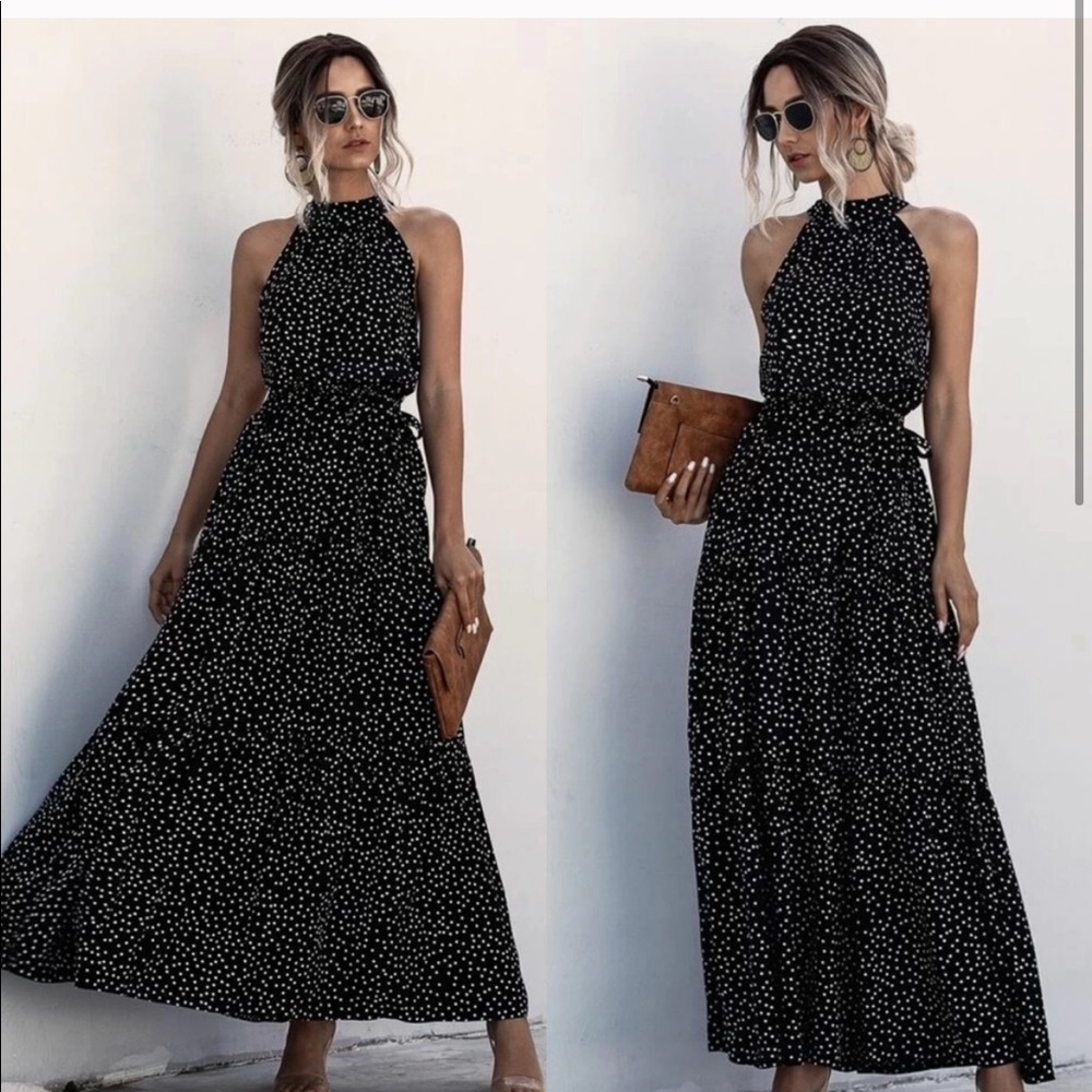 Boho floral halter maxi dress - Picture 5 of 11